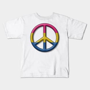 Peace Pride design in Pansexual pride flag colors Kids T-Shirt